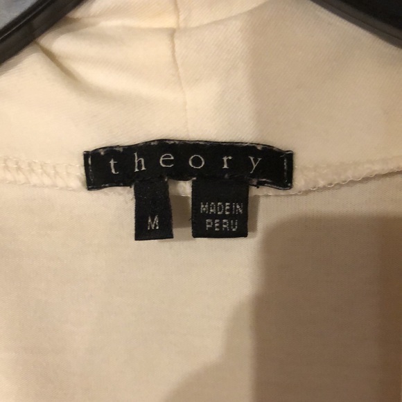 Theory Cream Stretch Cowl Neck Short Sleeve Top - Picture 2 of 7